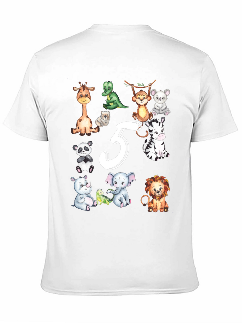 Cute Animals 5th Birthday T-Shirt