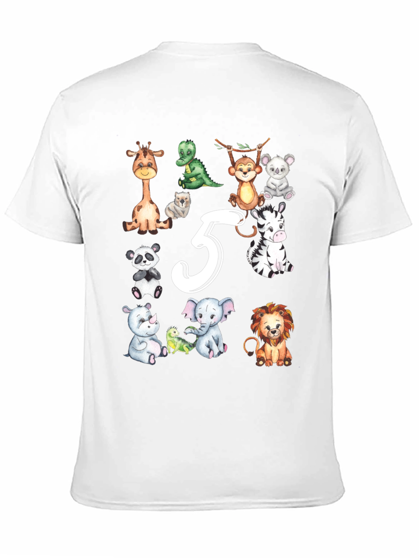 Cute Animals 5th Birthday T-Shirt