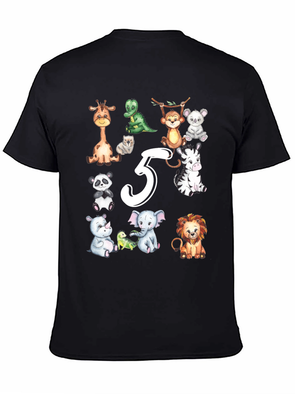 Cute Animals 5th Birthday T-Shirt