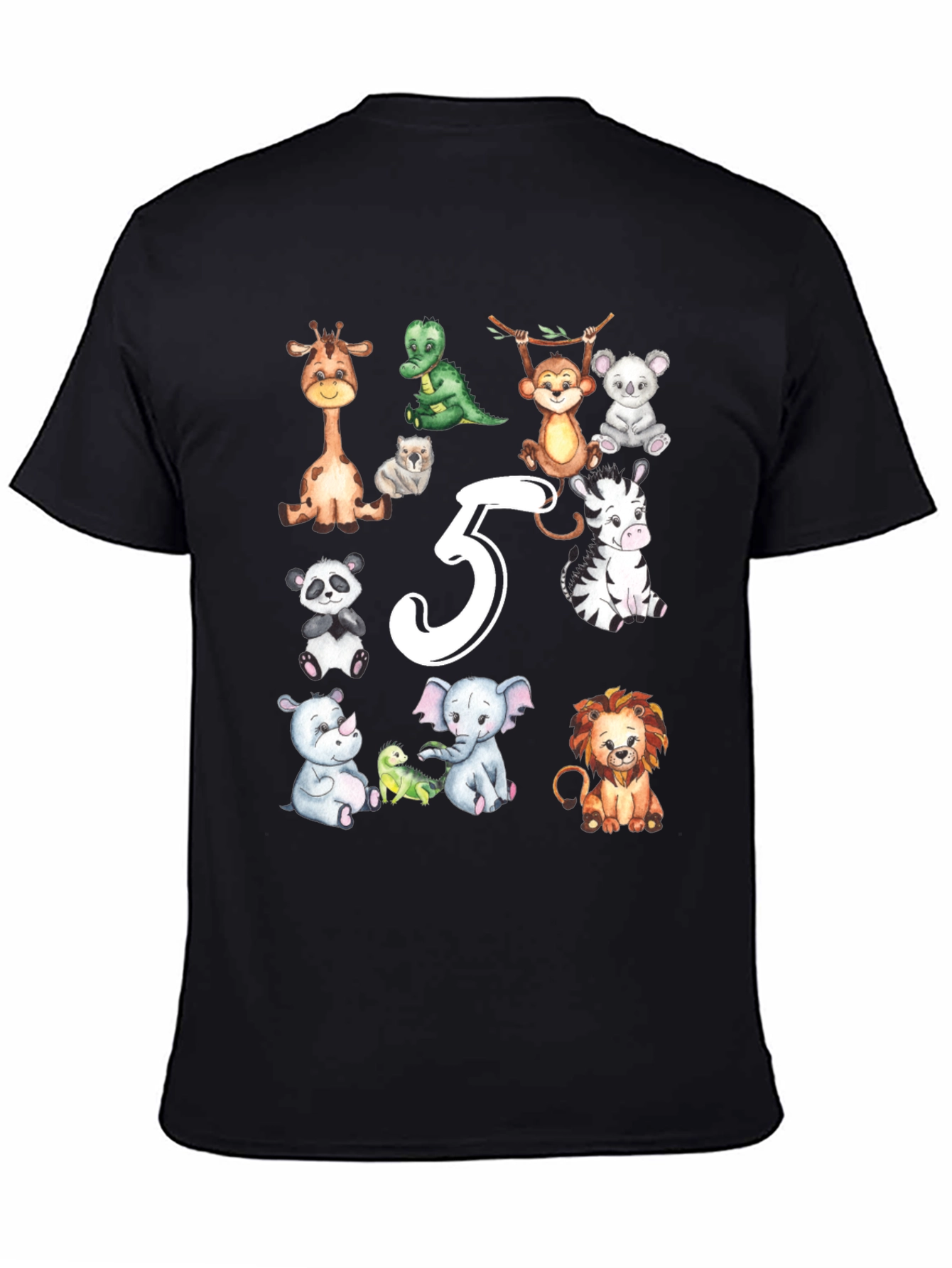 Cute Animals 5th Birthday T-Shirt