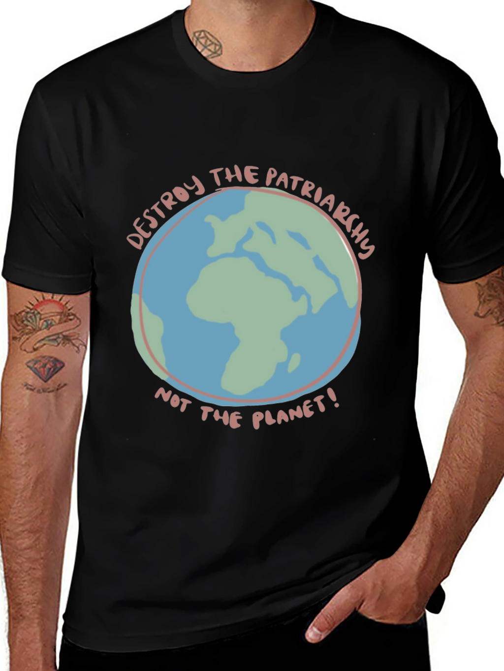 Destroy Patriarchy Earth Graphic Tee