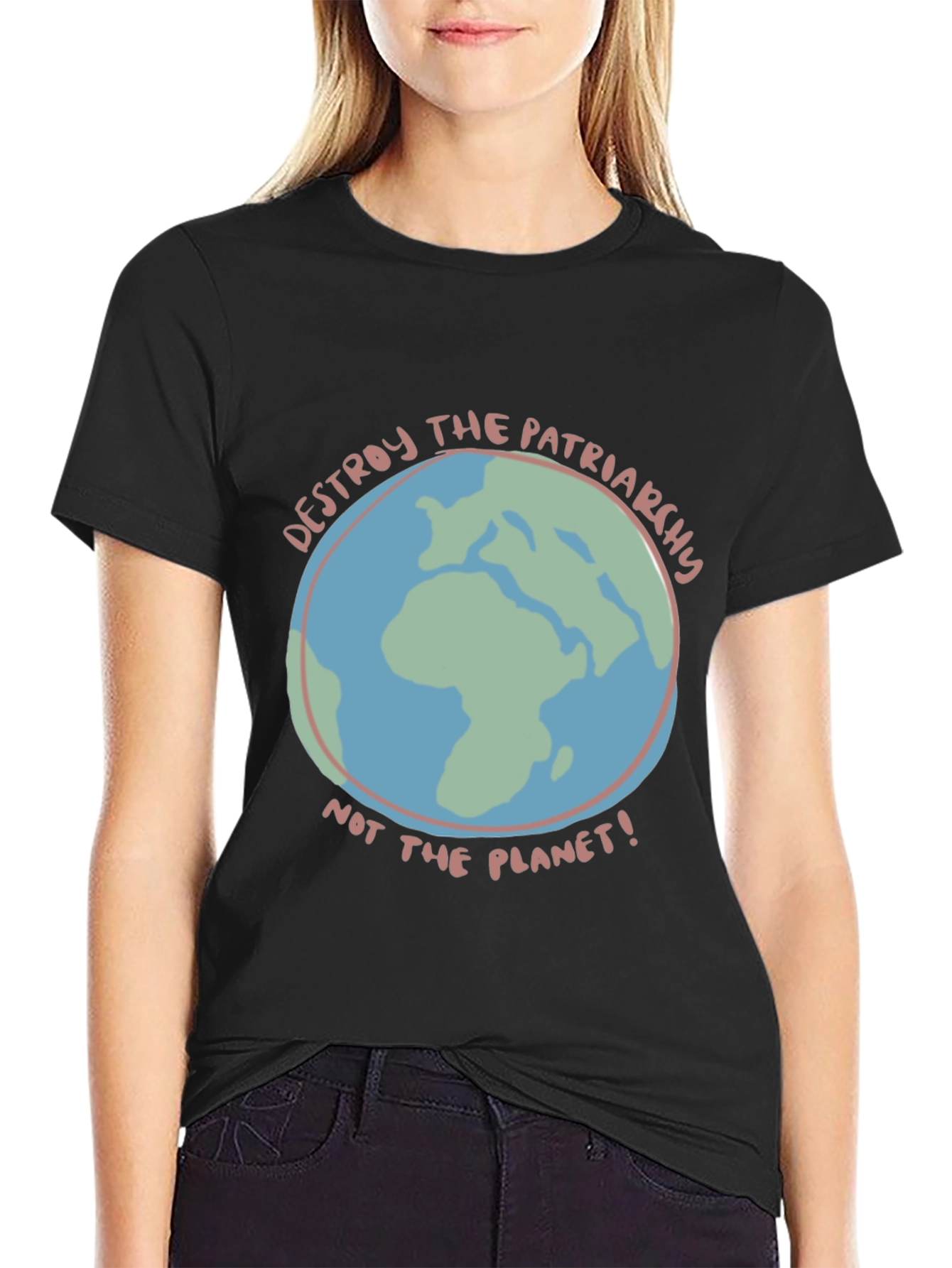 Destroy Patriarchy Earth Graphic Tee