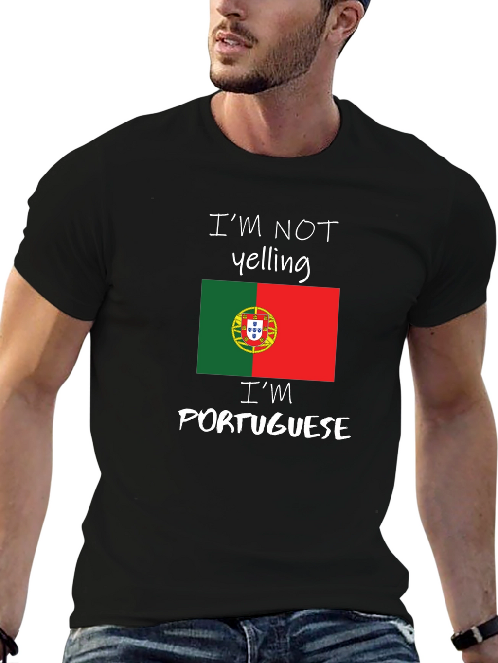 Funny Portuguese Pride T-Shirt - Im Not Yelling