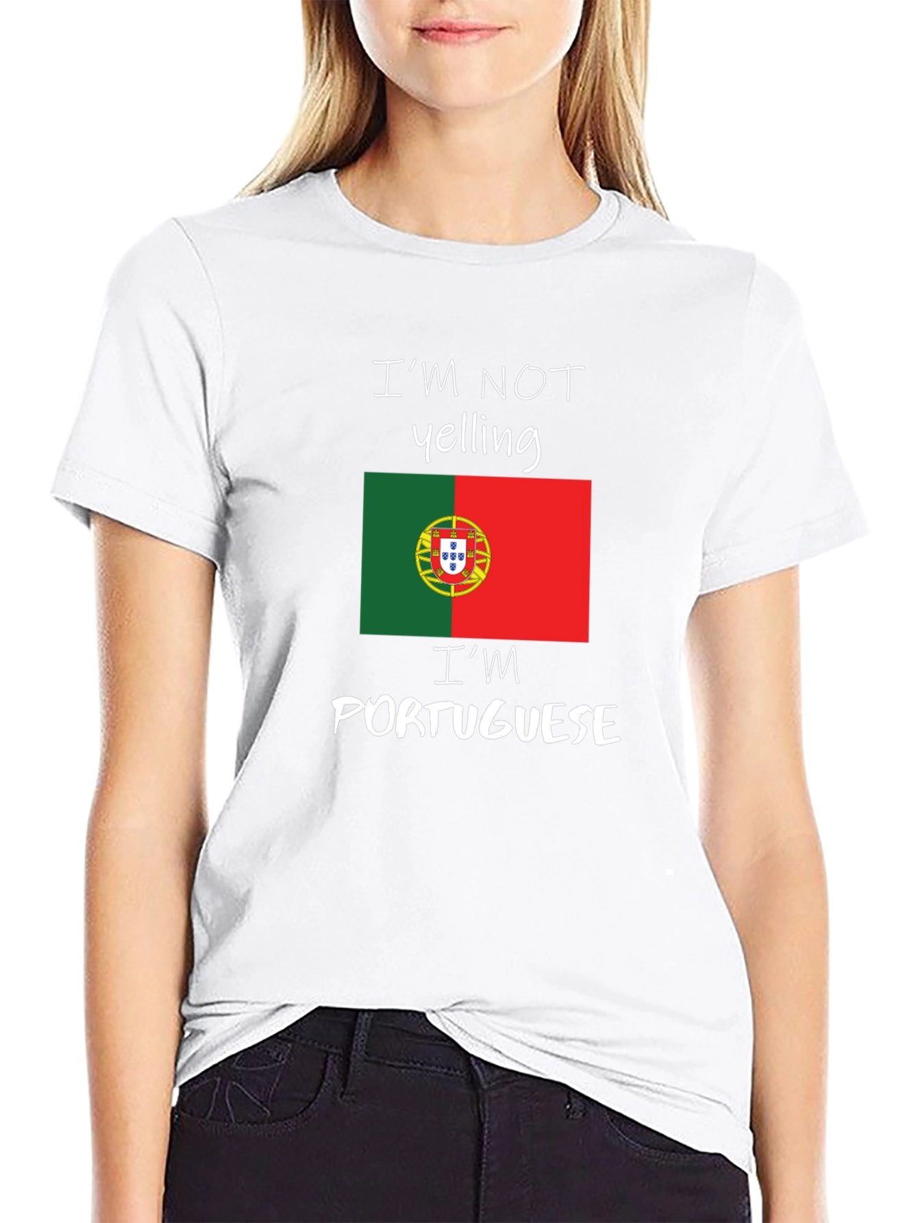 Funny Portuguese Pride T-Shirt - Im Not Yelling
