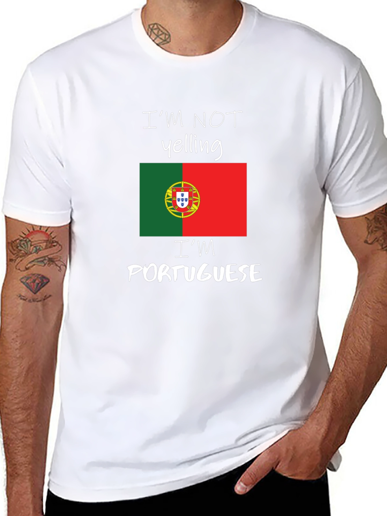 Funny Portuguese Pride T-Shirt - Im Not Yelling