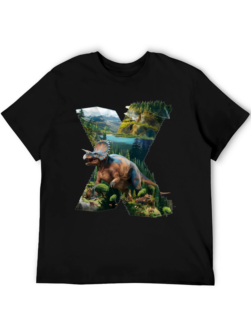 Dinosaur Landscape Graphic T-Shirt