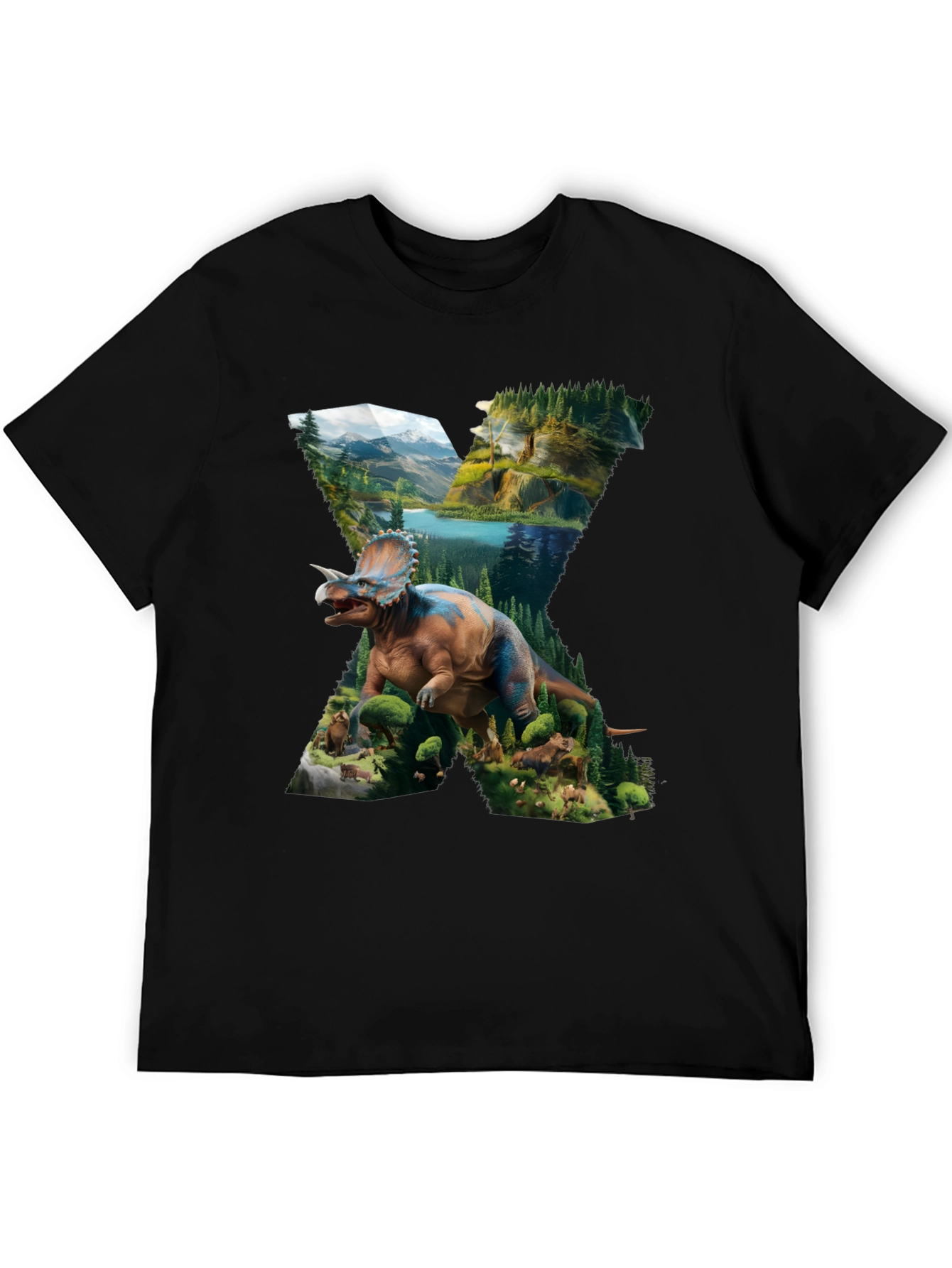 Dinosaur Landscape Graphic T-Shirt