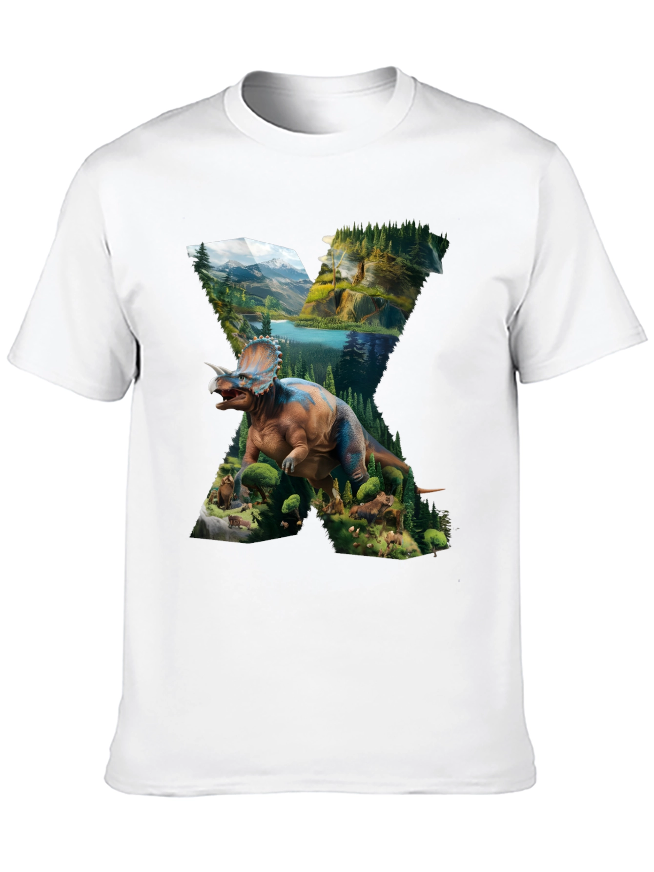Dinosaur Landscape Graphic T-Shirt