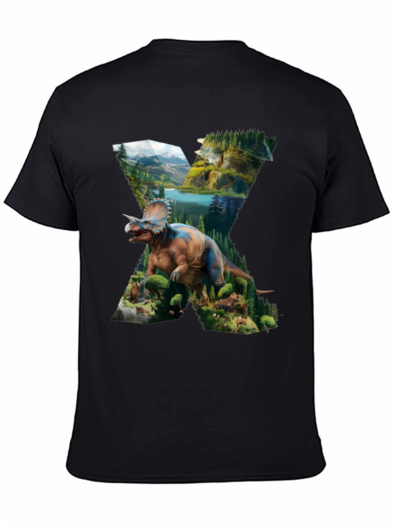 Dinosaur Landscape Graphic T-Shirt