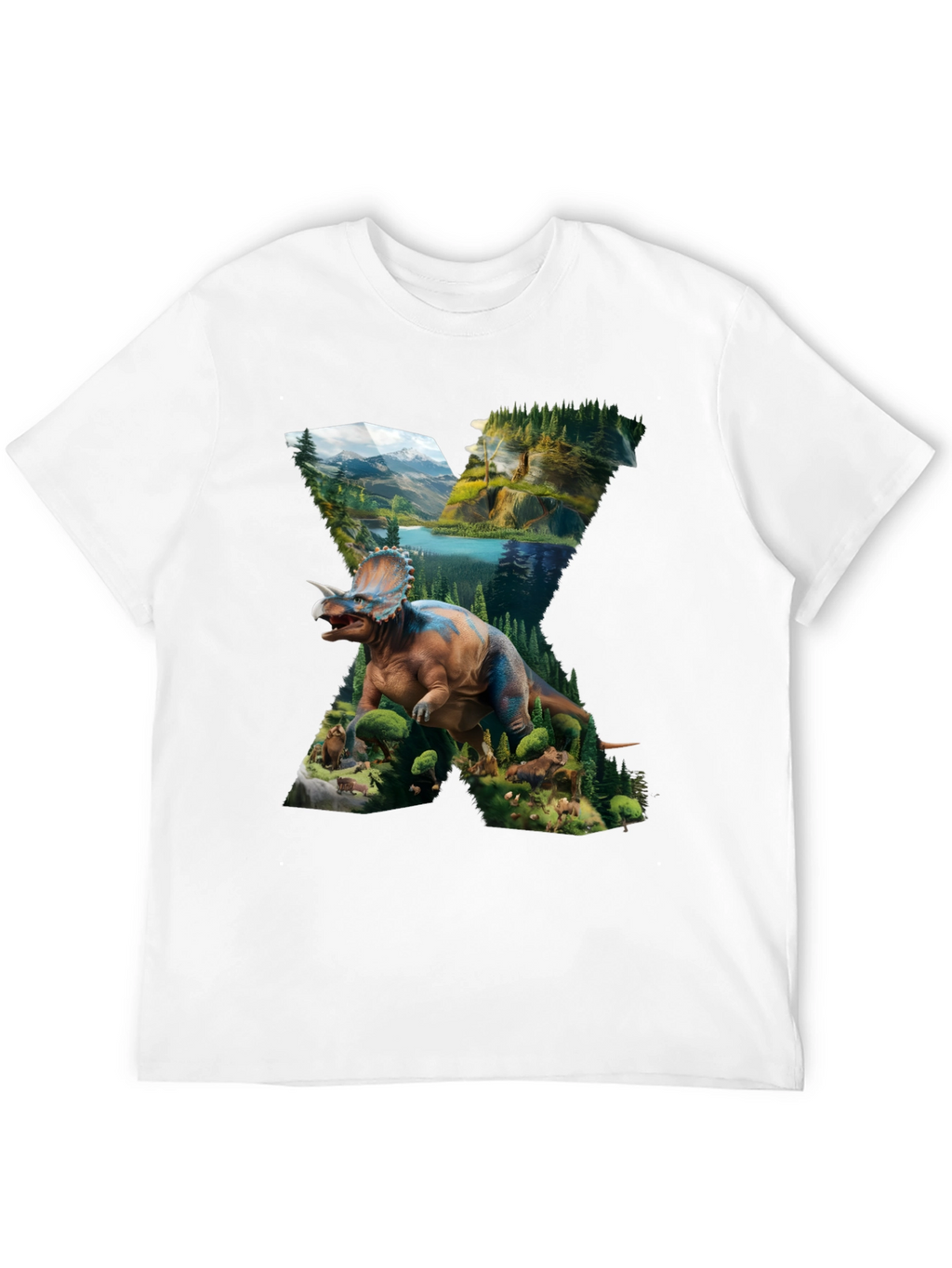 Dinosaur Landscape Graphic T-Shirt