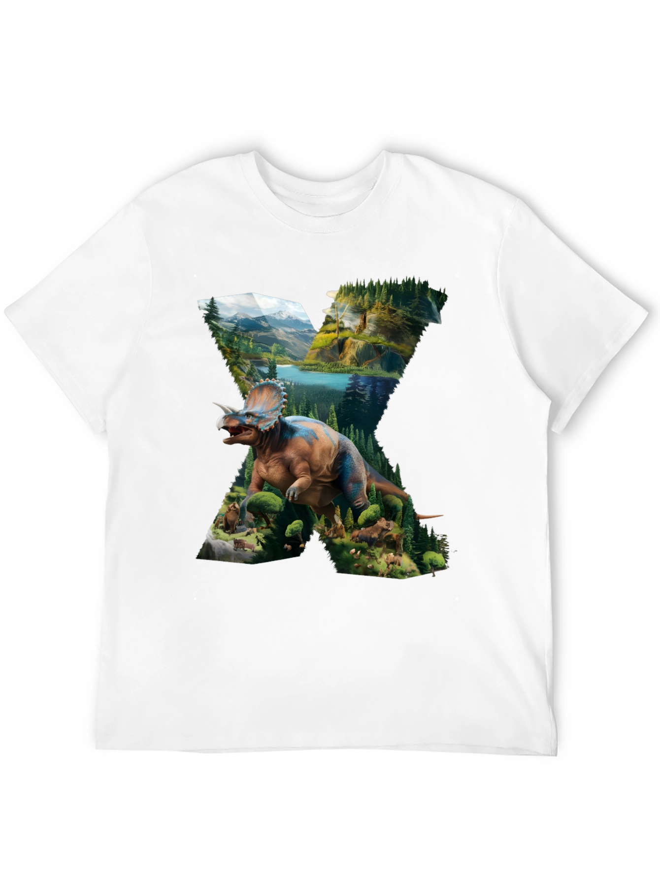 Dinosaur Landscape Graphic T-Shirt