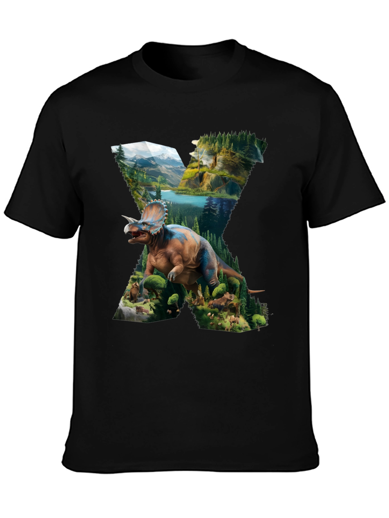 Dinosaur Landscape Graphic T-Shirt