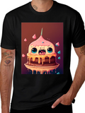 Monster Cake Graphic Tee - Unique Cartoon T-Shirt