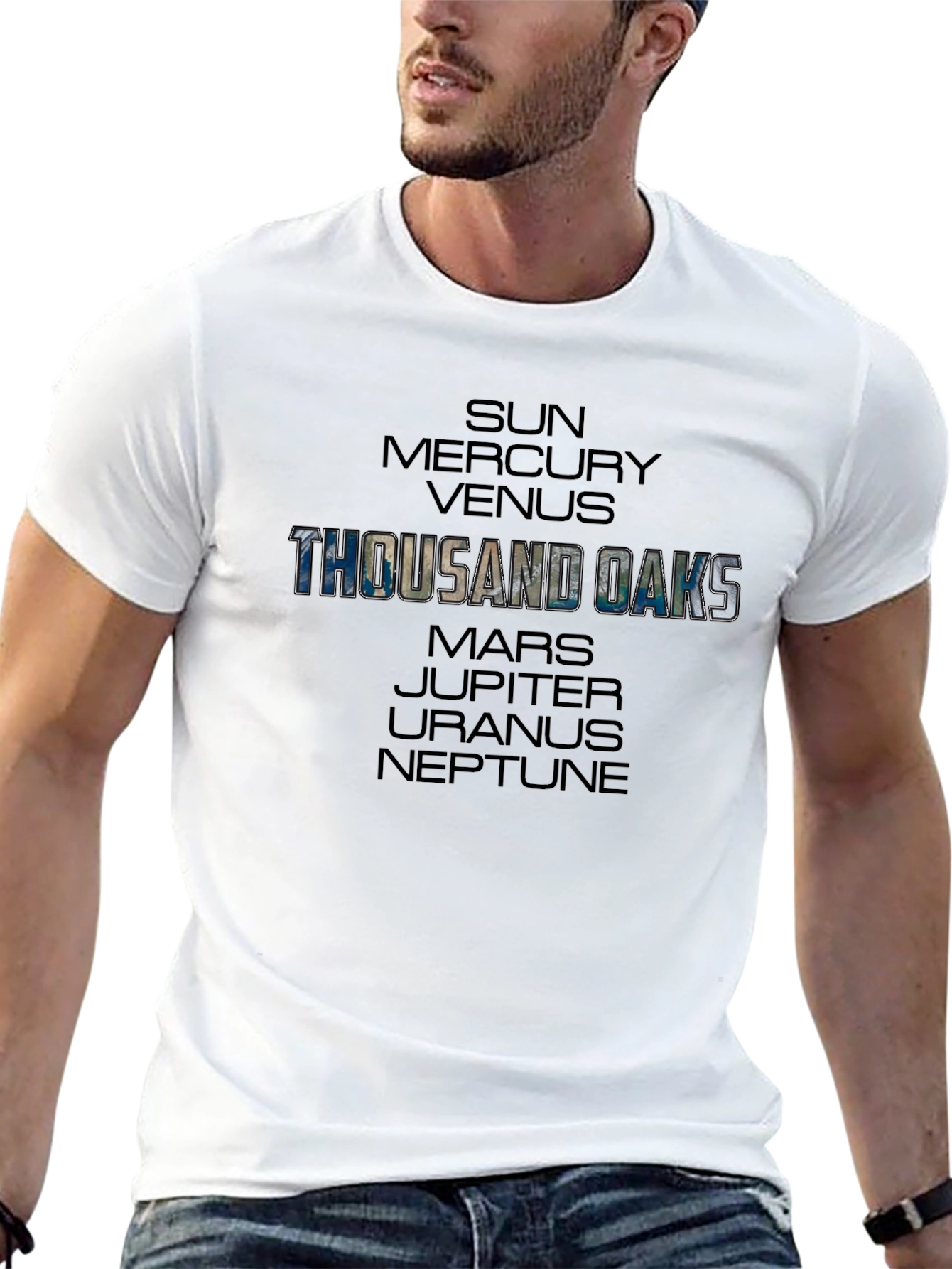 Thousand Oaks Planets Graphic Tee - Black