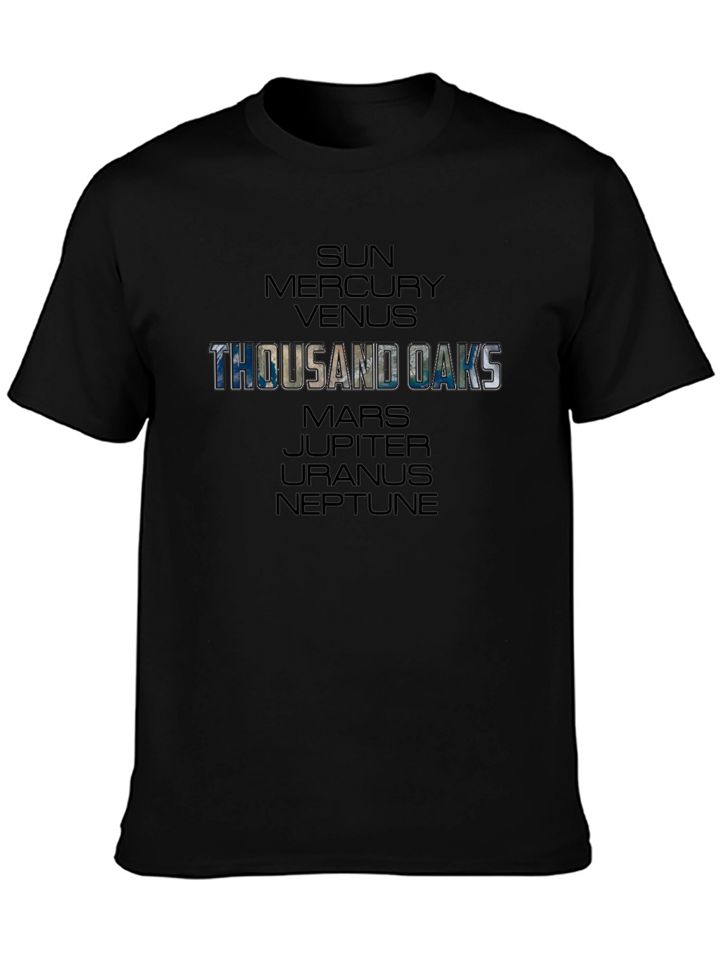 Thousand Oaks Planets Graphic Tee - Black