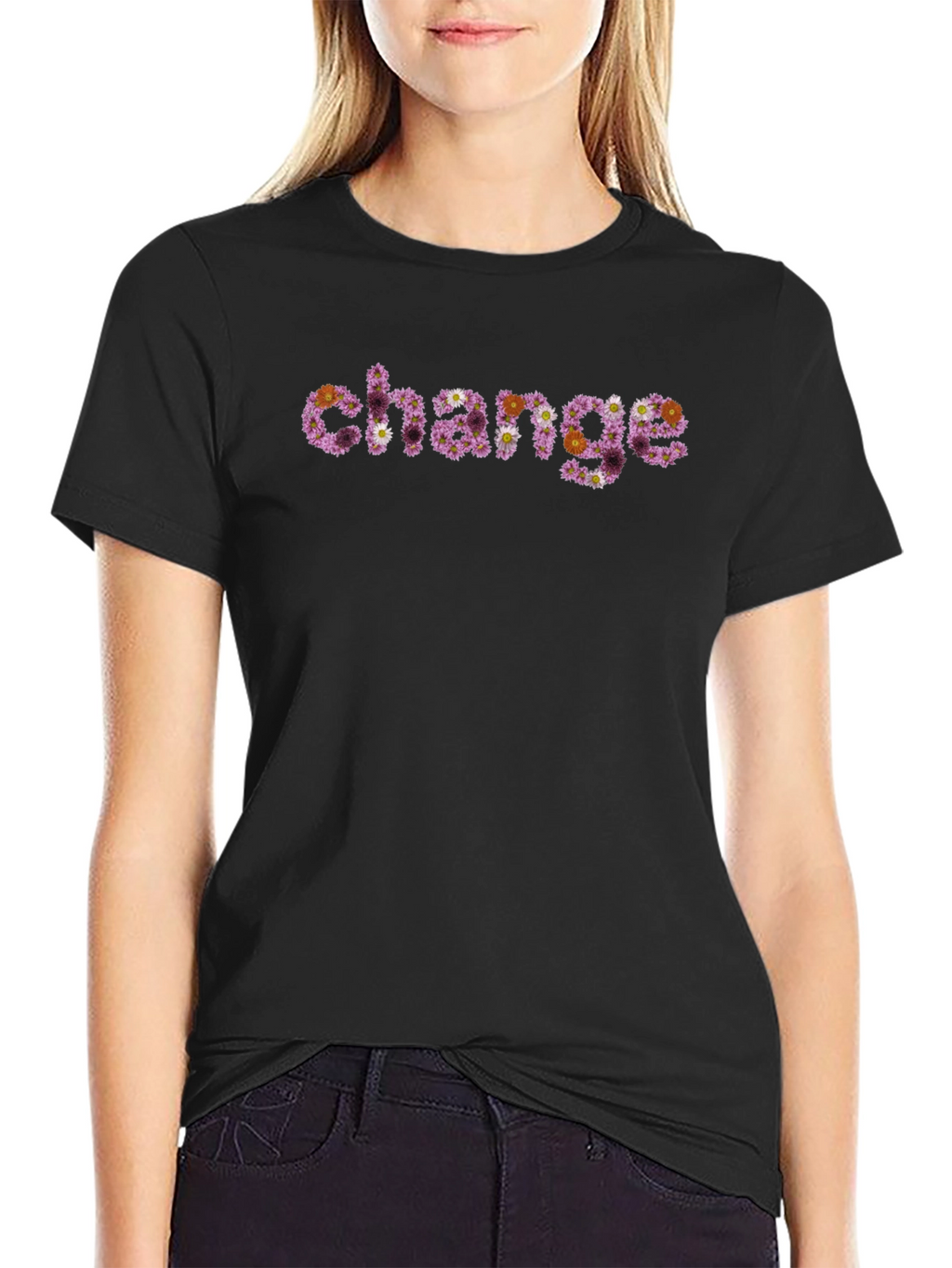 Floral Change Graphic Tee - Unique Statement Shirt