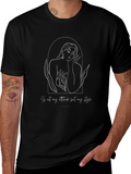 Line Art Woman Graphic Tee - Attitude Style