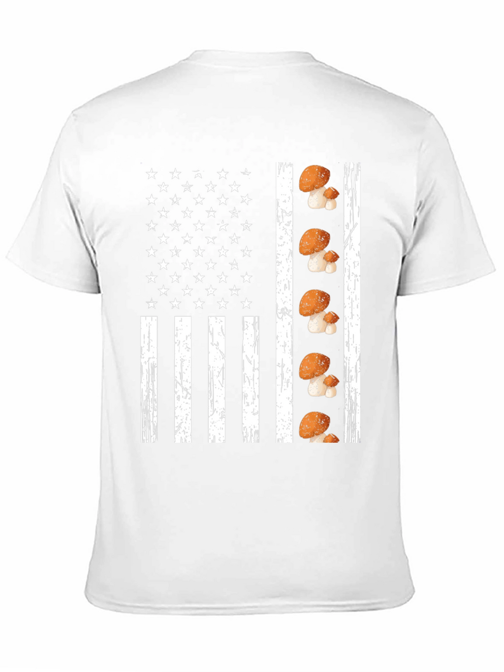 Mushroom American Flag Graphic T-Shirt