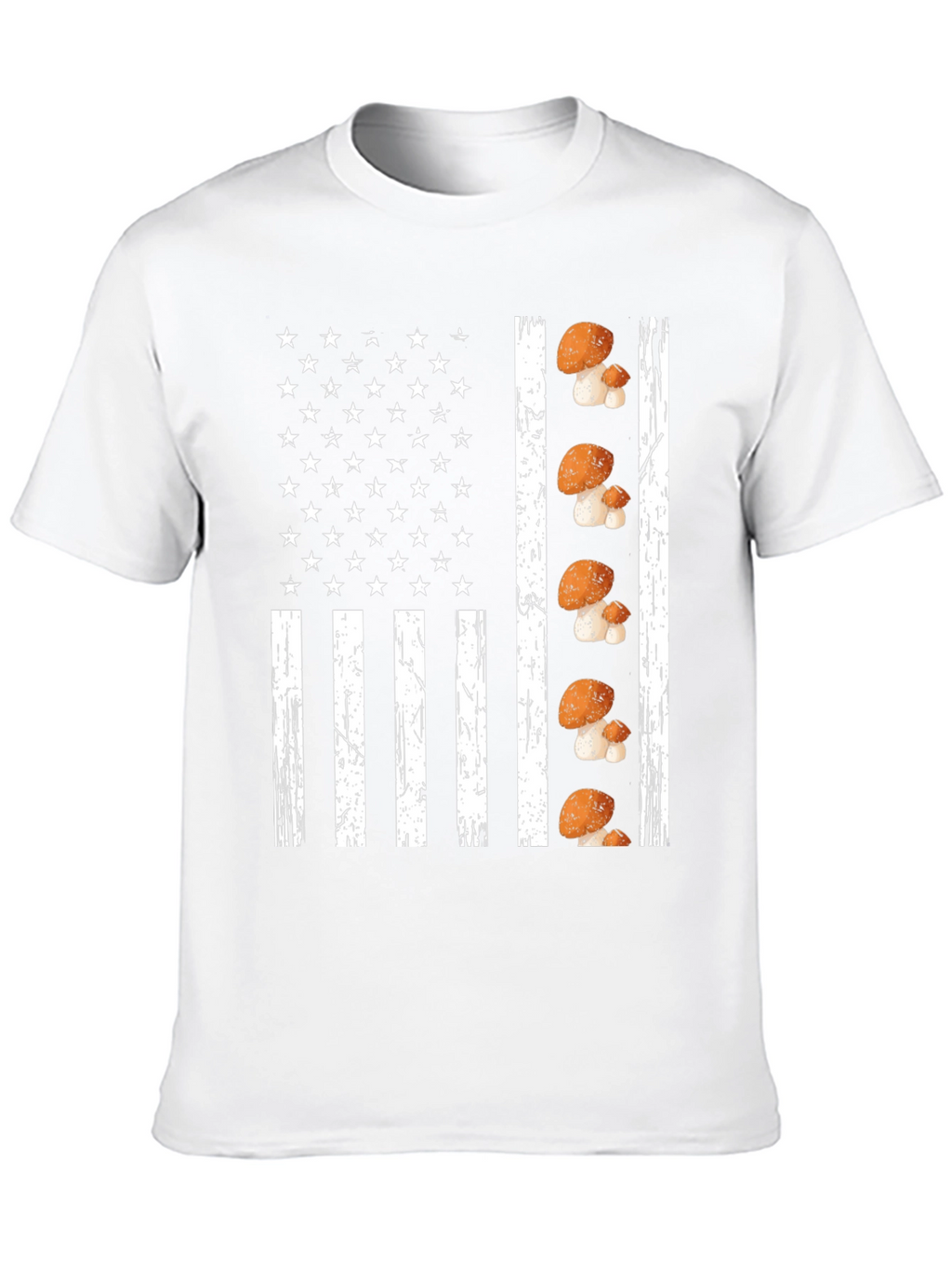 Mushroom American Flag Graphic T-Shirt