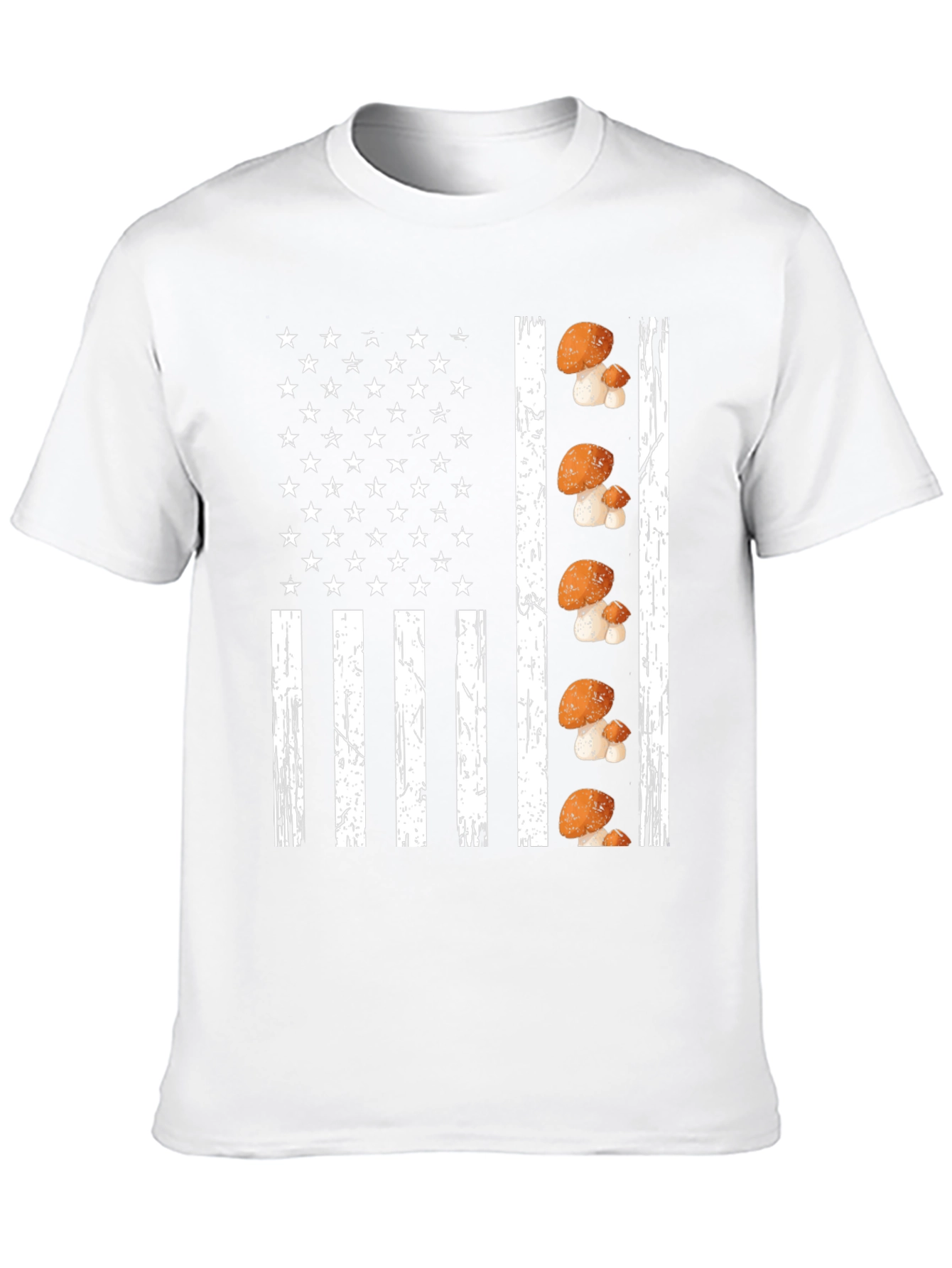 Mushroom American Flag Graphic T-Shirt