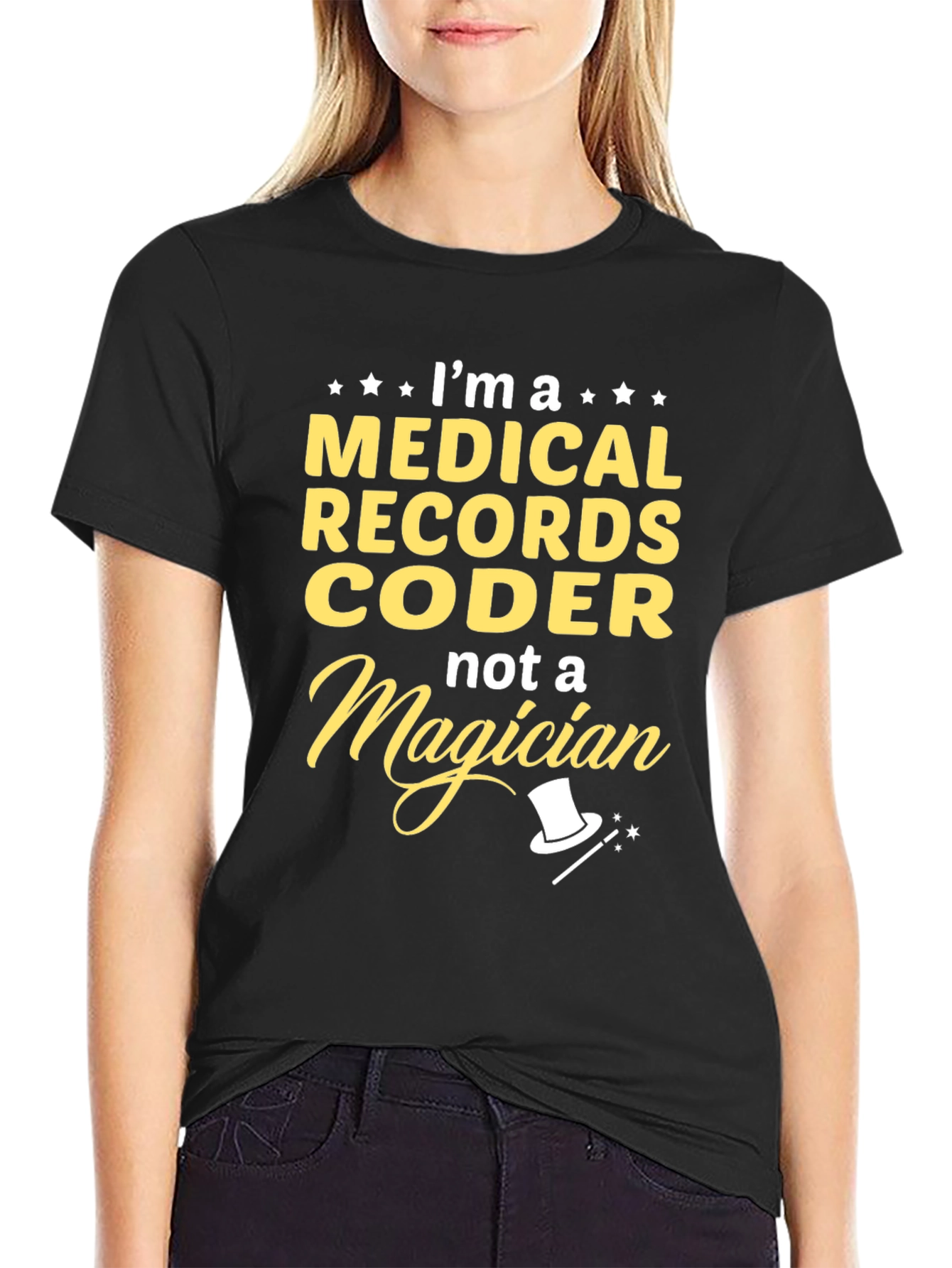 Medical Records Coder T-Shirt - Not A Magician!