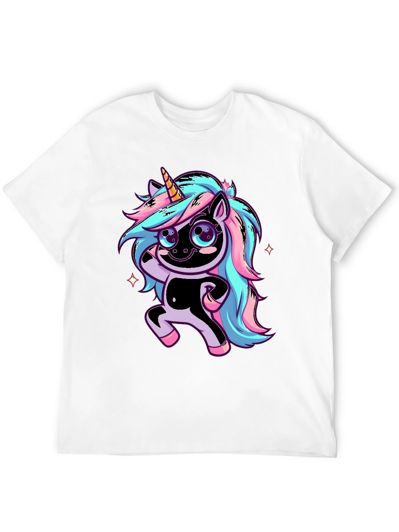 Unicorn Graphic Black T-Shirt