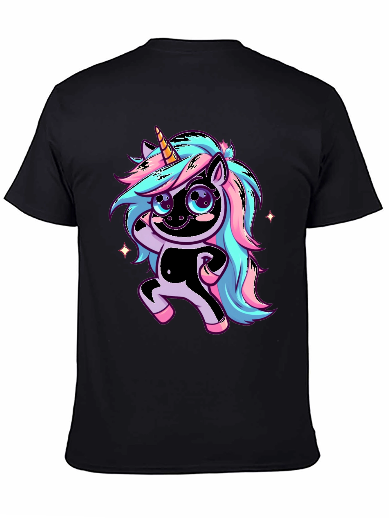 Unicorn Graphic Black T-Shirt