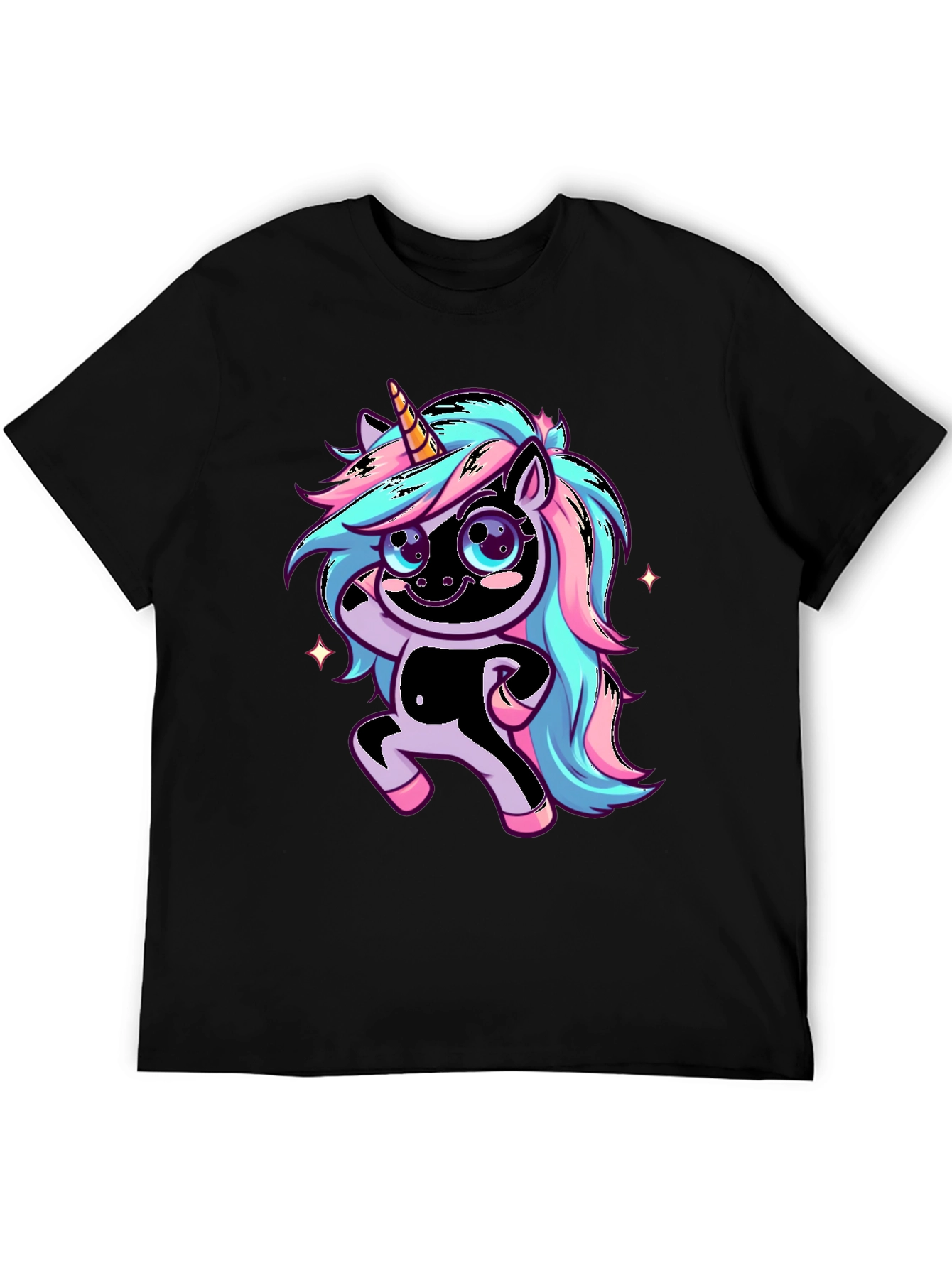 Unicorn Graphic Black T-Shirt