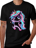 Unicorn Graphic Black T-Shirt
