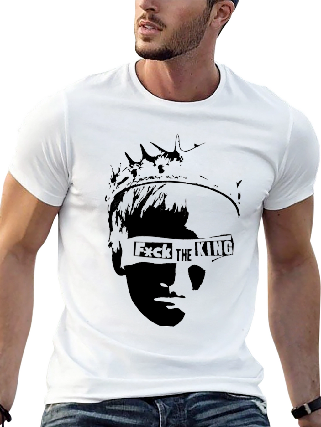 F*ck the King Graphic Black T-Shirt