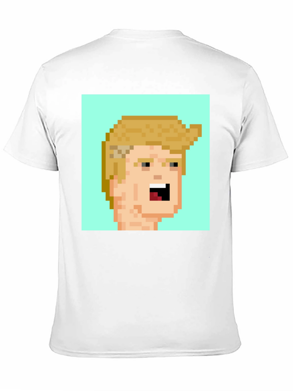 Pixel Art Trump Tee - Black Cotton Blend