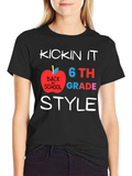 Kicking It 6th Grade Style Back to School T-Shirt