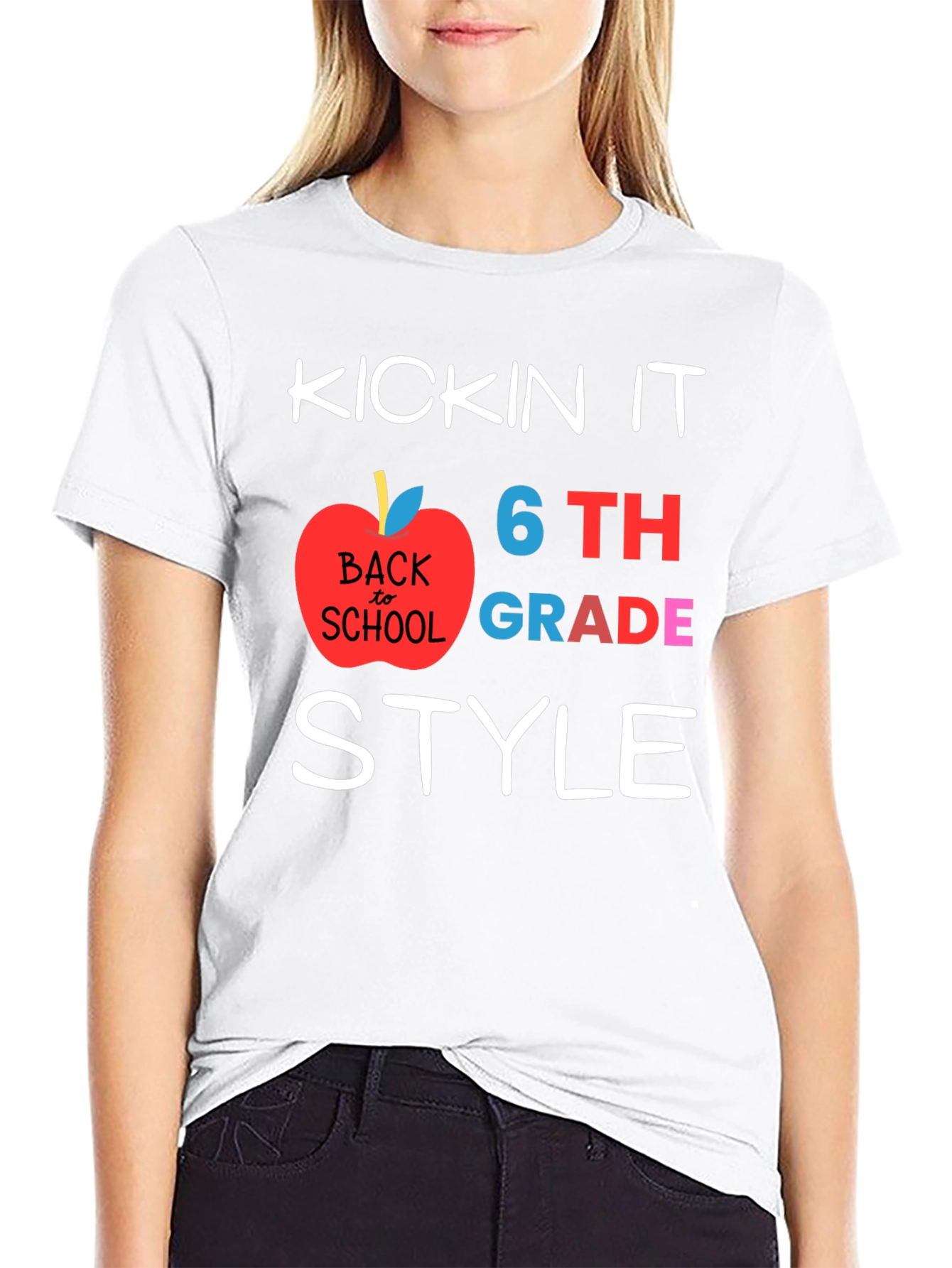 Kicking It 6th Grade Style Back to School T-Shirt