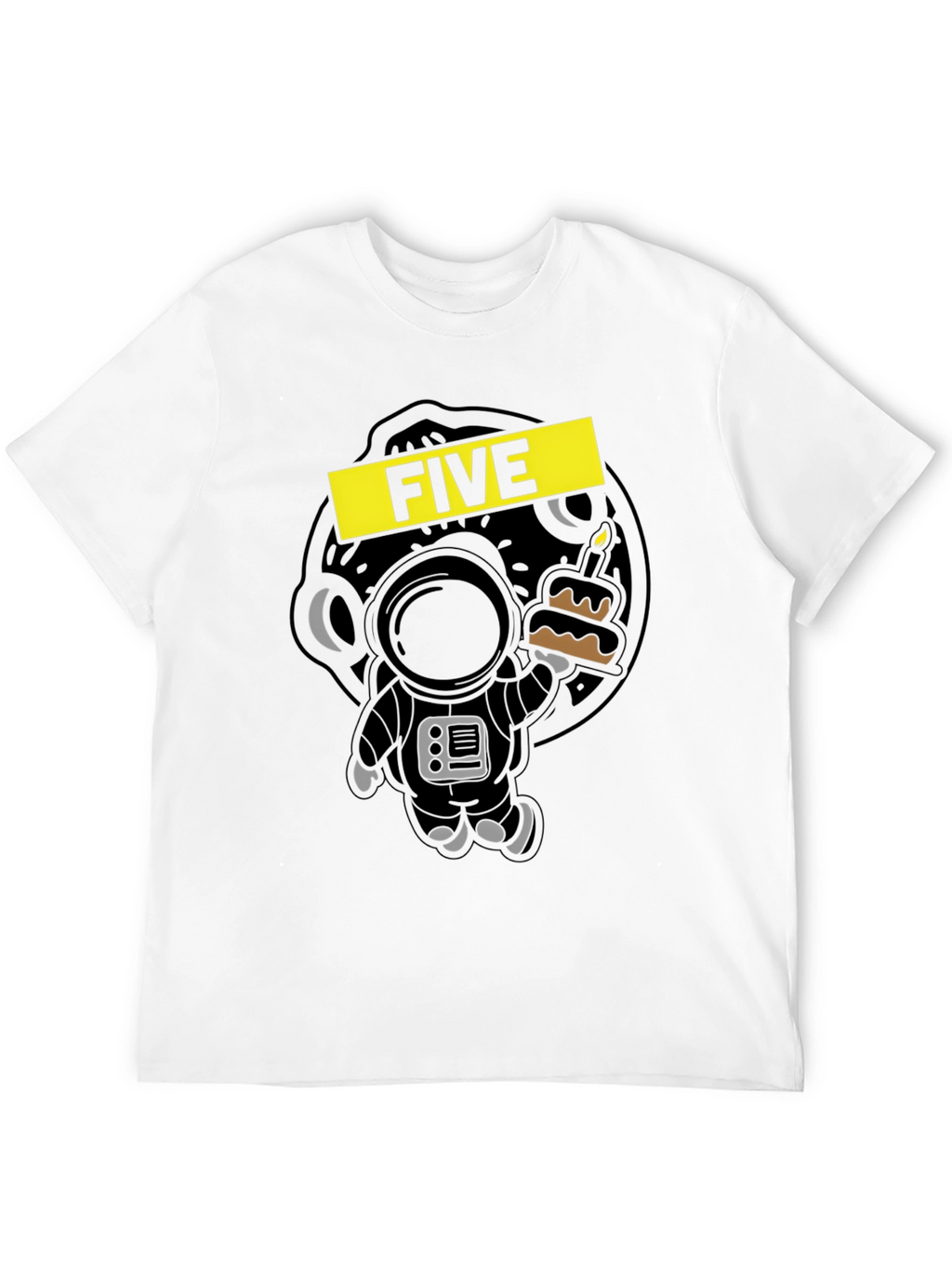 Five Birthday Astronaut Graphic Tee