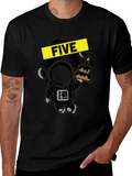 Five Birthday Astronaut Graphic Tee