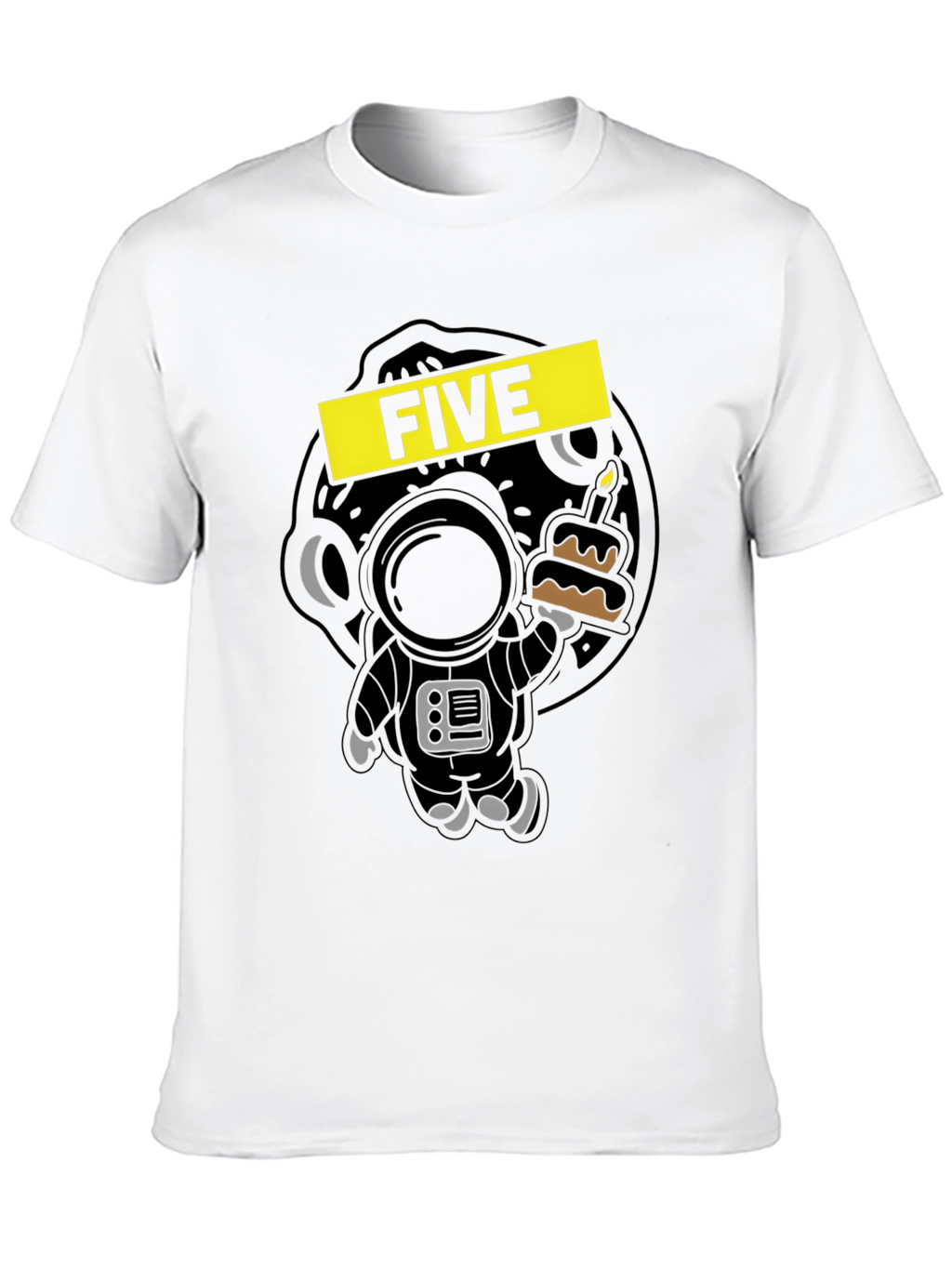 Five Birthday Astronaut Graphic Tee