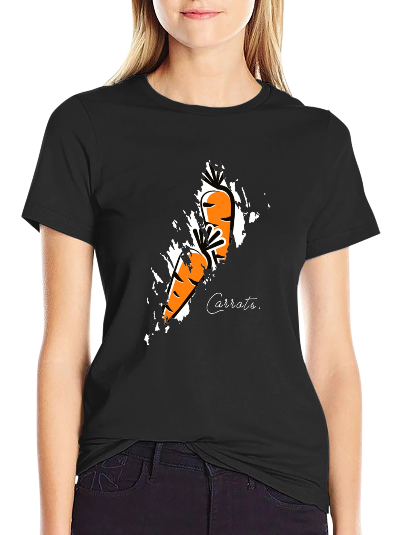 Carrots Graphic T-Shirt - Unique Artistic Design