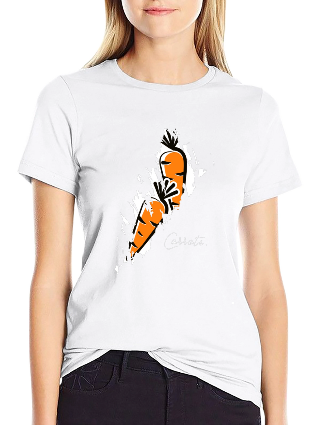 Carrots Graphic T-Shirt - Unique Artistic Design