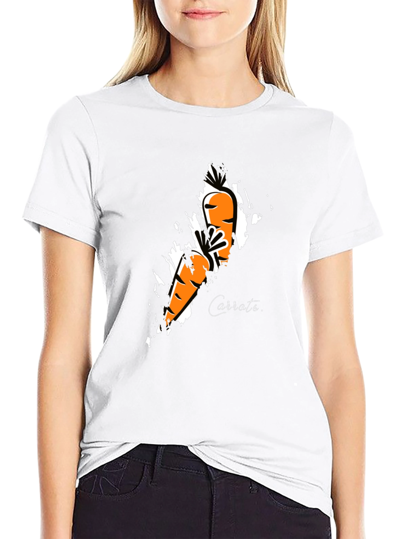 Carrots Graphic T-Shirt - Unique Artistic Design