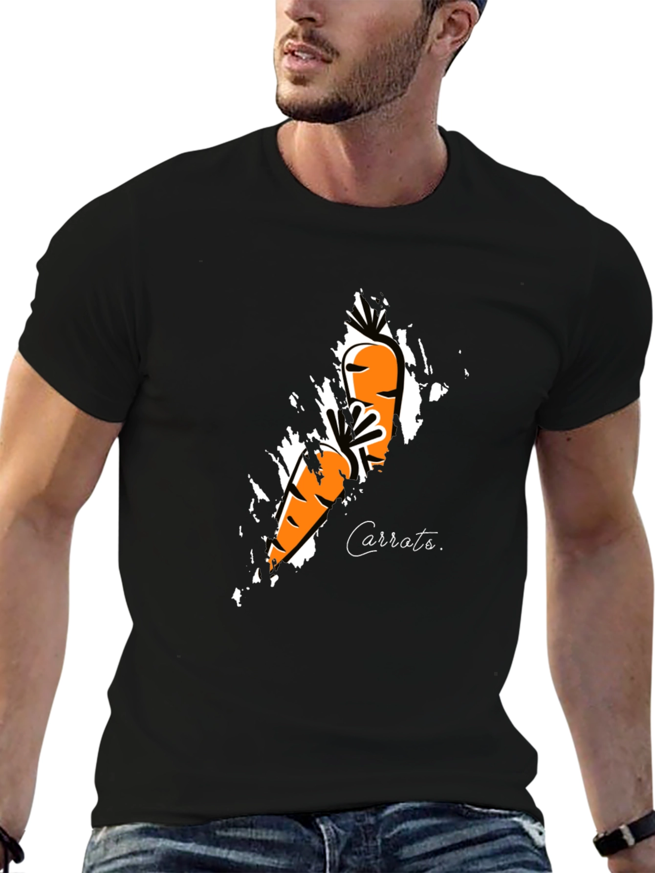 Carrots Graphic T-Shirt - Unique Artistic Design