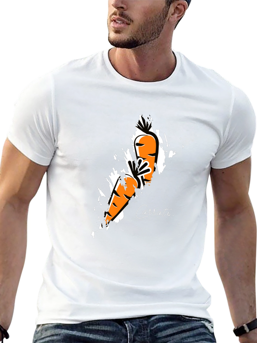 Carrots Graphic T-Shirt - Unique Artistic Design