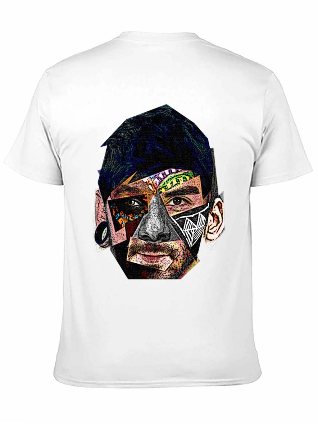 Abstract Portrait Graphic Black T-Shirt