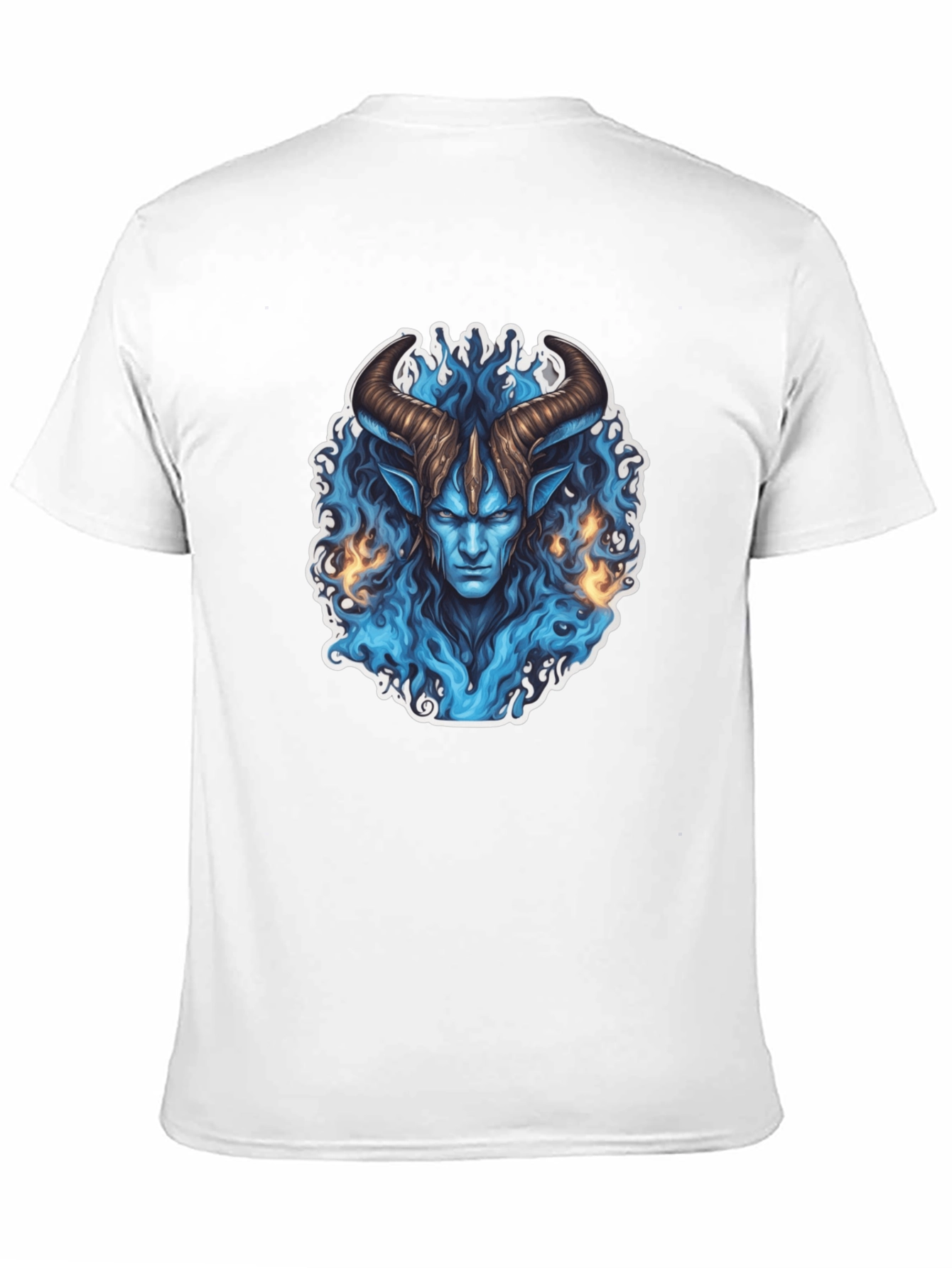 Mystic Demon Horned T-Shirt - Black
