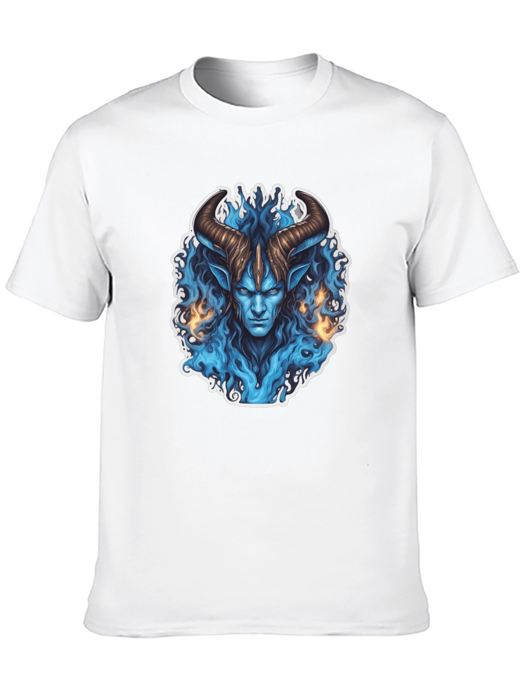 Mystic Demon Horned T-Shirt - Black