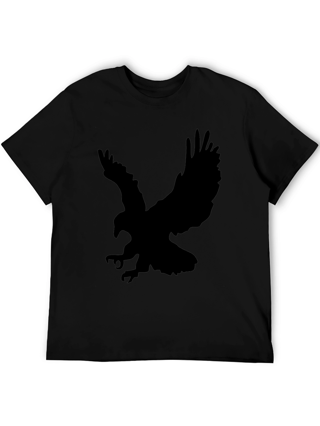 Mens Black Eagle Graphic T-Shirt