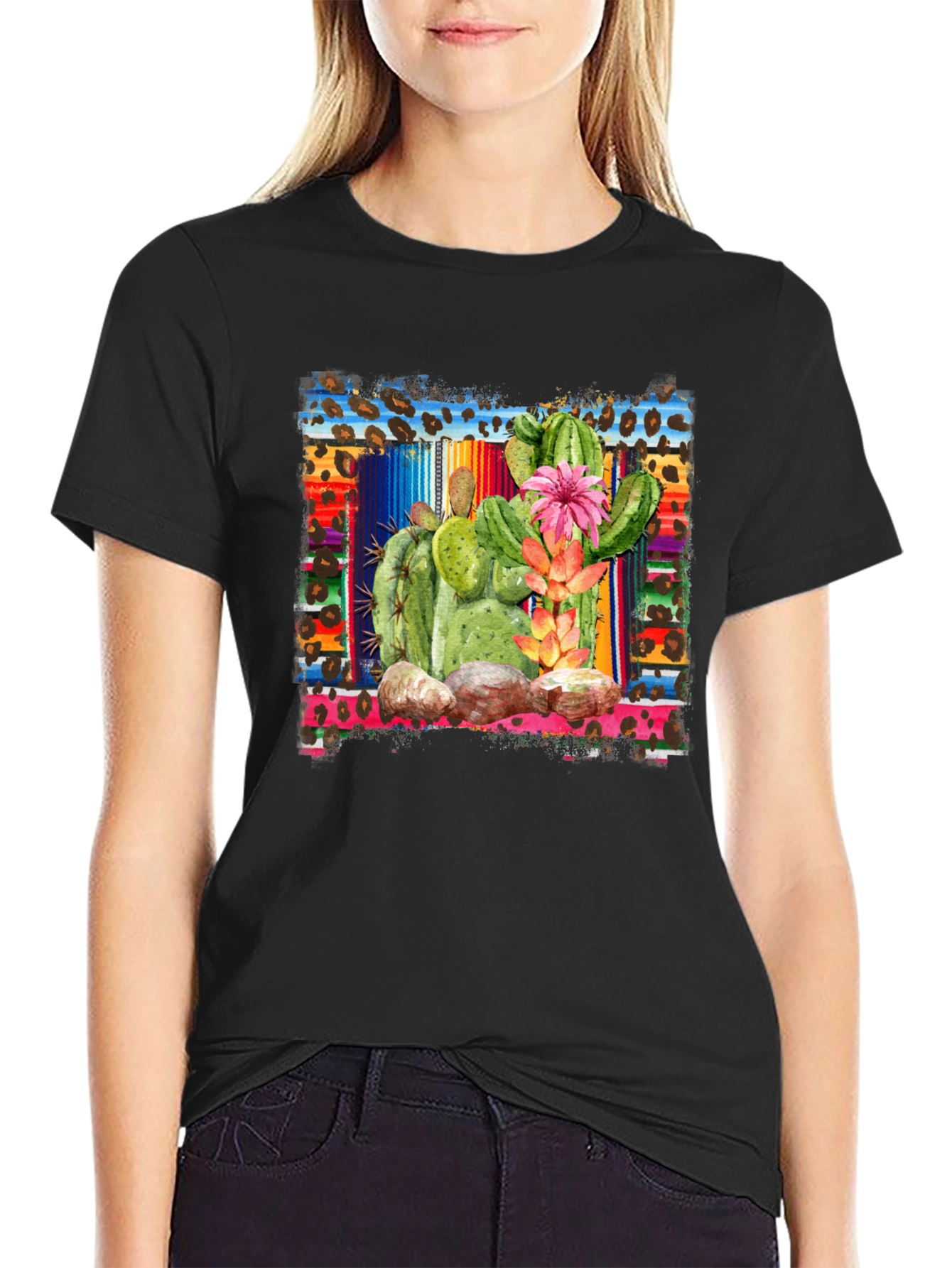 Cactus Graphic T-Shirt - Southwestern Style