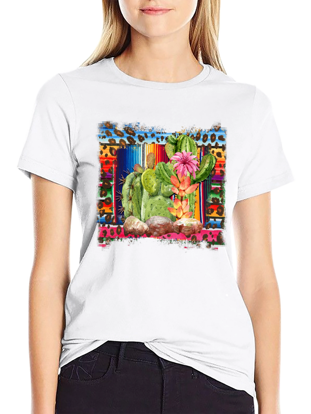 Cactus Graphic T-Shirt - Southwestern Style