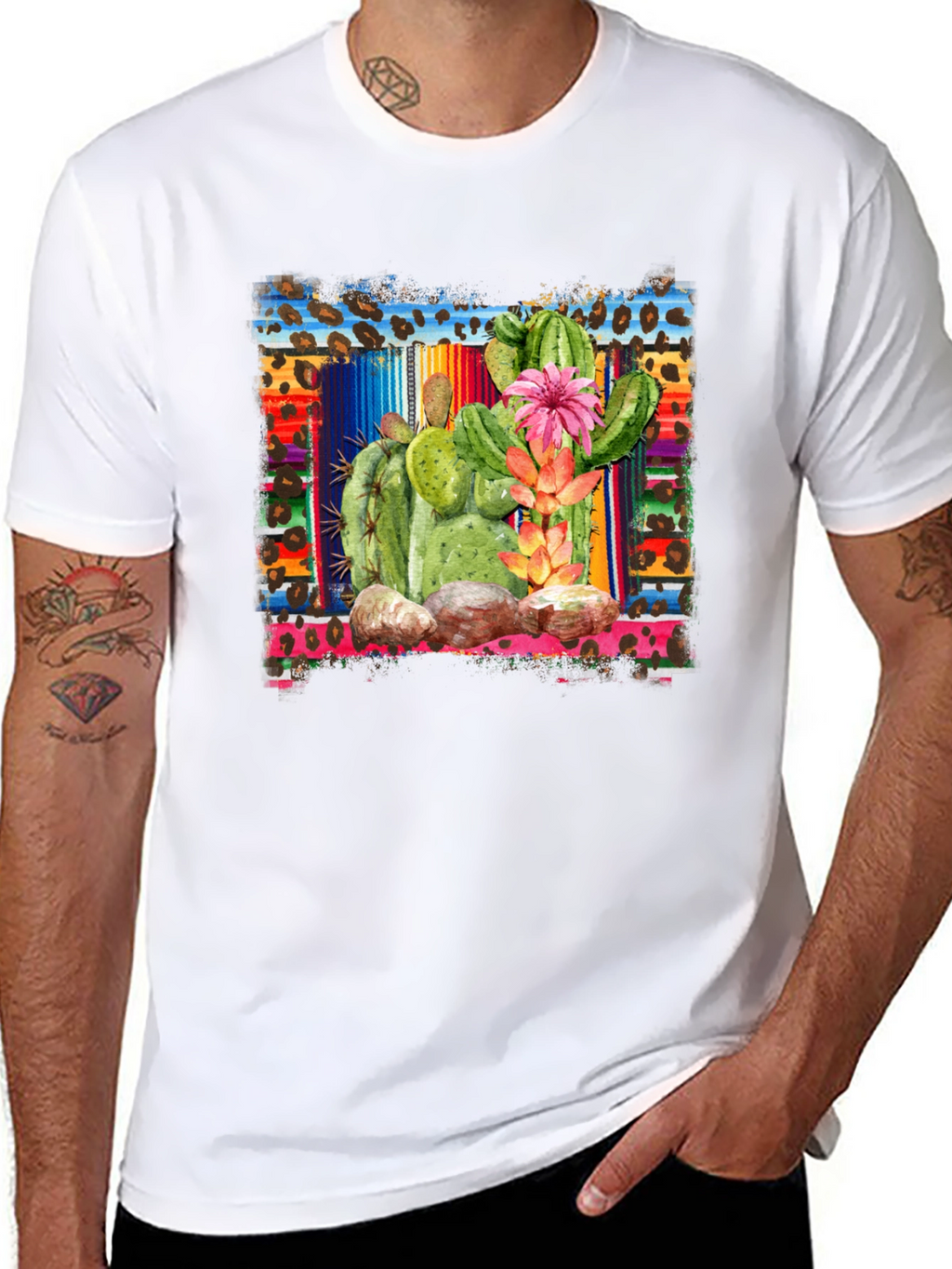 Cactus Graphic T-Shirt - Southwestern Style