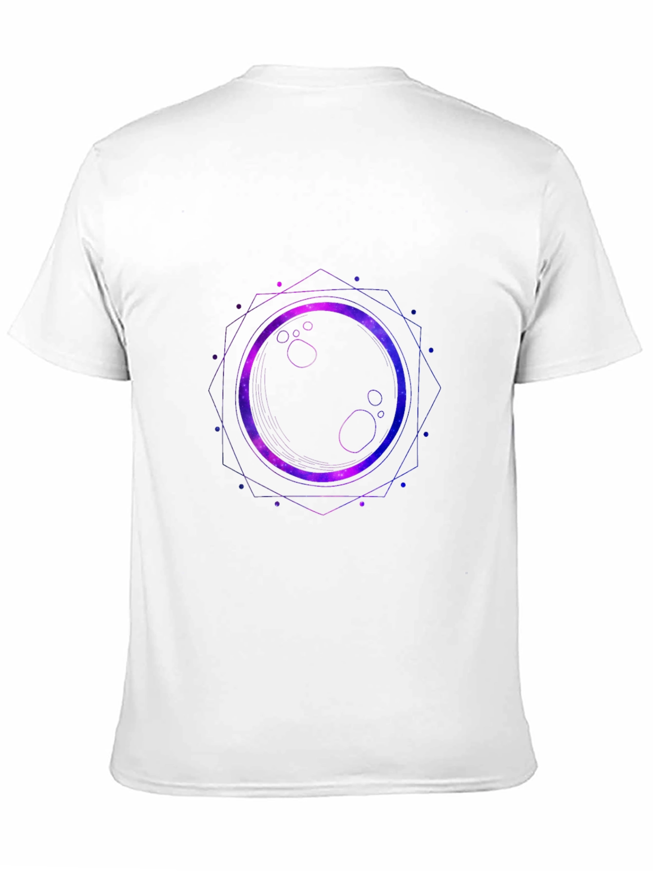 Cosmic Eclipse Graphic Tee - Black Cotton Blend