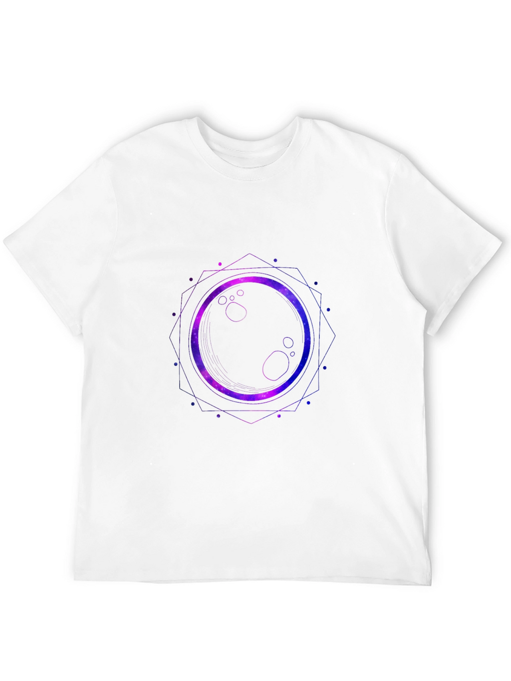 Cosmic Eclipse Graphic Tee - Black Cotton Blend